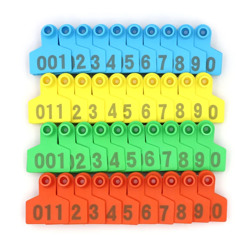 Animal Marker Custom Hog Ear Tag 4*5cm Pig Ear Tag With Logo Number Laser Printing for Animal Management Breeding