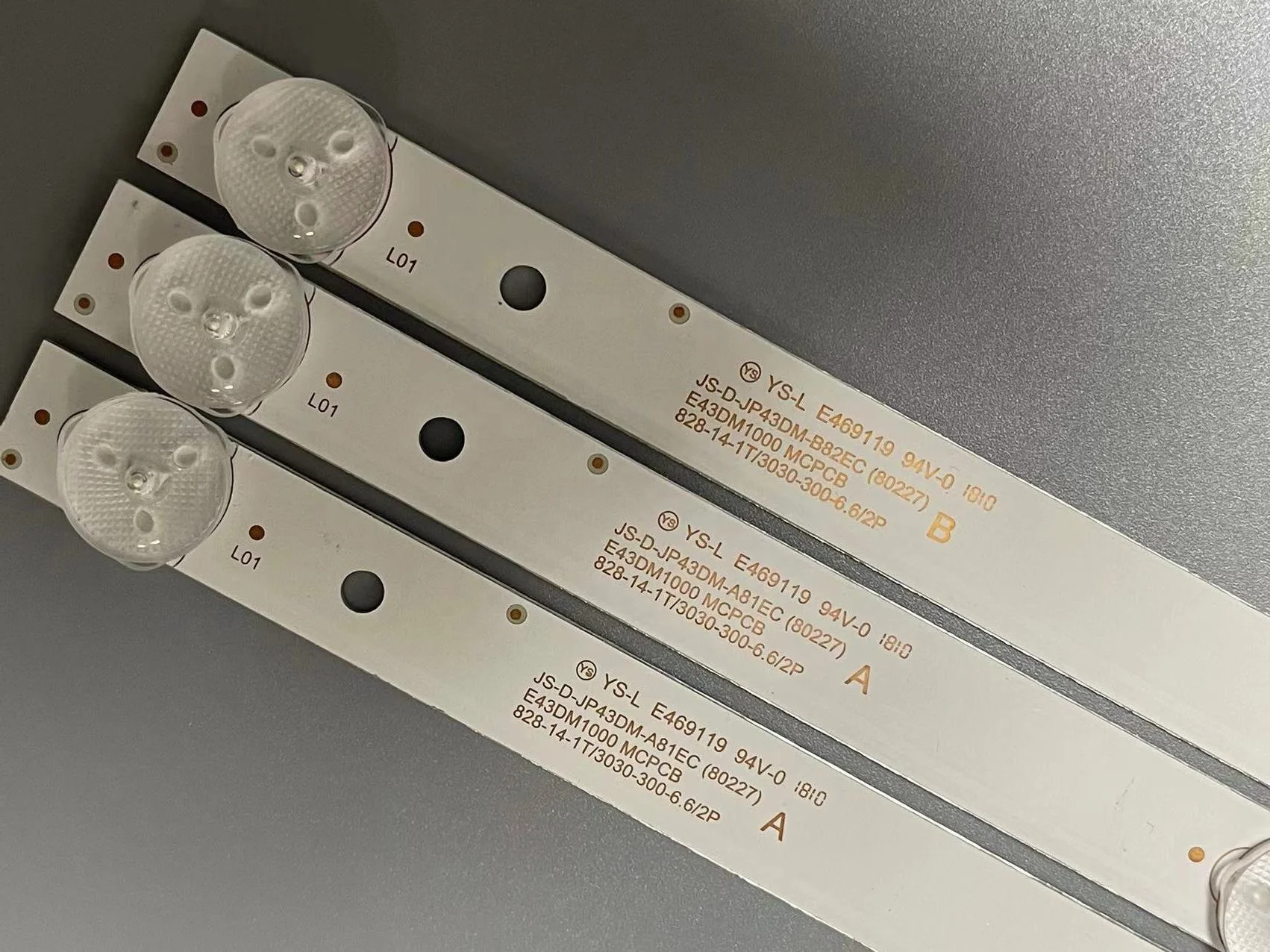 JP43DM TV backlight YS-L E469119 LED Backlight Strip 43inch ROWA TV repair 43X600 E43DM1000 E43DU1000 MCPCB JS-D-JP43DM-A81EC