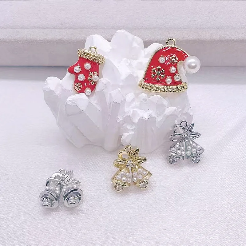 CH-LAP1216 Enamel purple grape pendant,gold plated red lip pendant, Christmas glove/bell pendant wholesale for jewelry making