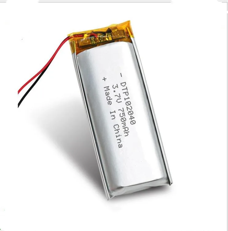 DTP102040 Lithium Ion Rechargeable Battery with CE/MSDS 3.7V Lipo 750mah
