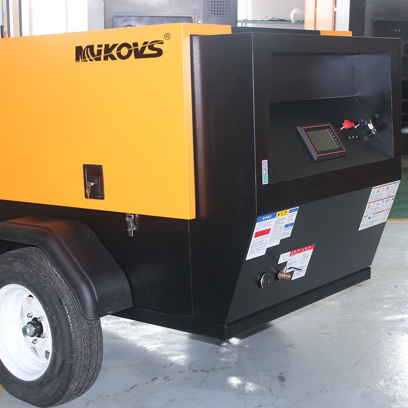 Heavy duty compressor industrial 7 bar 8 bar 10 bar Portable Screw Air Compressor For Drilling Rig diesel air compressor