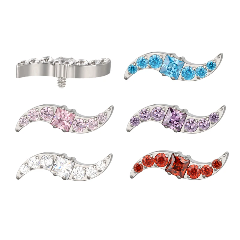 Body Piercing Jewelry Helix Earring Nose Ear Ring Lip Ring Labret Titanium Newest Fashion Engagement Rings for Women Zircon Stud