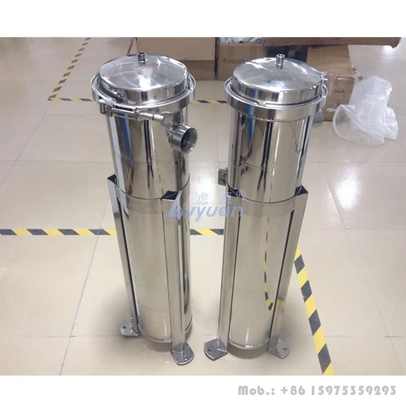 SS 304 316L сталь oring 1 микрон Одиночный пакет фильтр для воды тип Корпус из нержавеющей стали с верхней в нижней части фланец дюйм