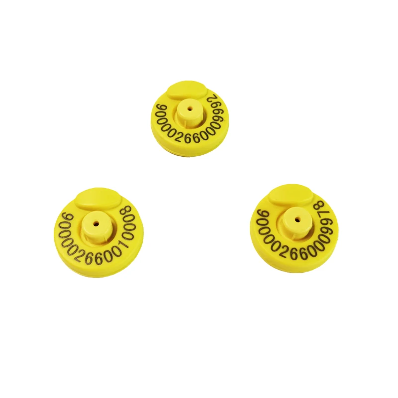 11,5*30,5 мм желтый поросенок из ТПУ пластика для животноводческой фермы, пустая серьга-бирка для свиньи, козы, овцы, собаки, Ушная бирка с номером для печати