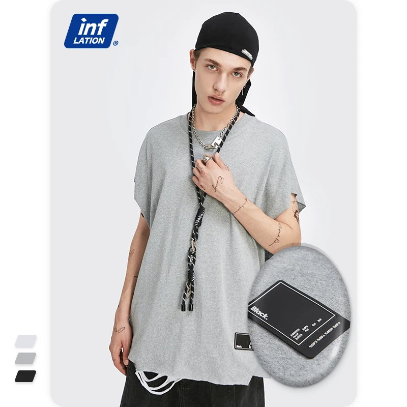 
Wholesale OEM Mens 100% Cotton Tank Tops Streetwear Summer Soft Oversized Hip Hop Tank Top Men 