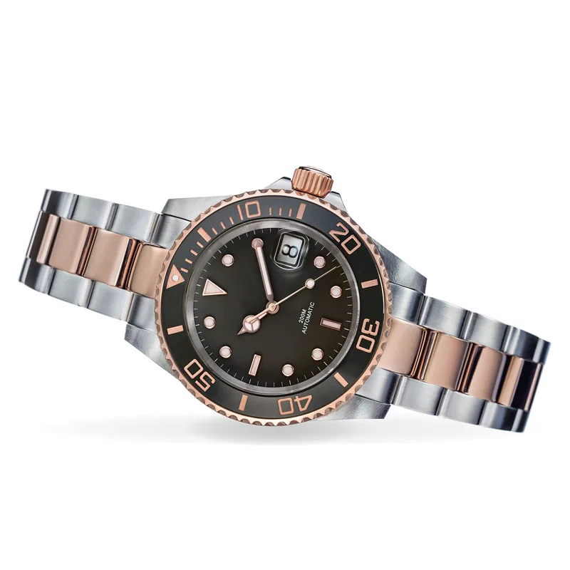 Sapphire Crystal Automatic 20 ATM Men Stainless Steel Diver Watch