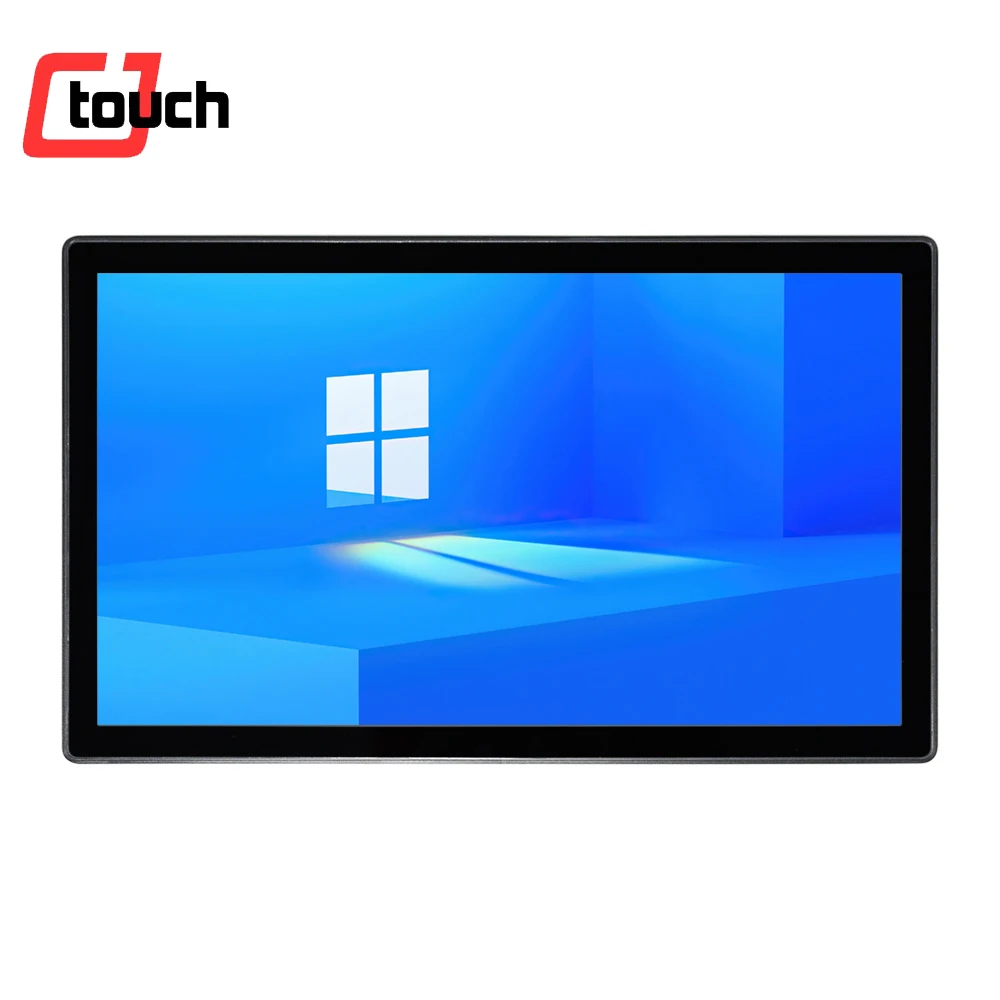 Промышленный сенсорный монитор 21,5 дюйма 23,8 дюйма 27 дюймов водонепроницаемый емкостный сенсорный экран для наружных сенсорных мониторов CJtouch