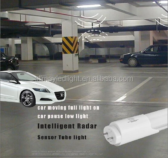 High Quality 4ft 18W Microwave Sensor T8 LED Tube Light for Parking Lot Basement Warehouse