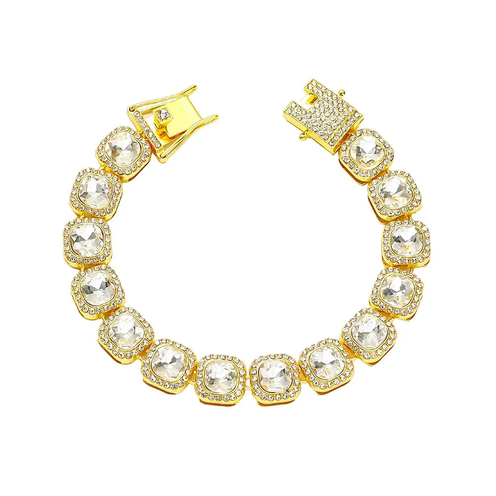 Men Hiphop iced out chain bracelet male fashion jewelry