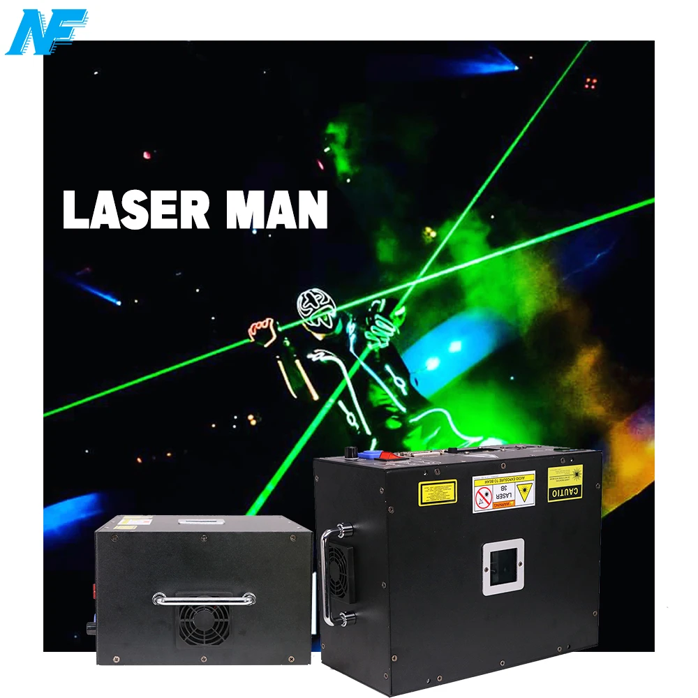 10W RGB Laser Man have Pangolin FB4 software Laser Show Club Bar Stage Dj disco Laser Light
