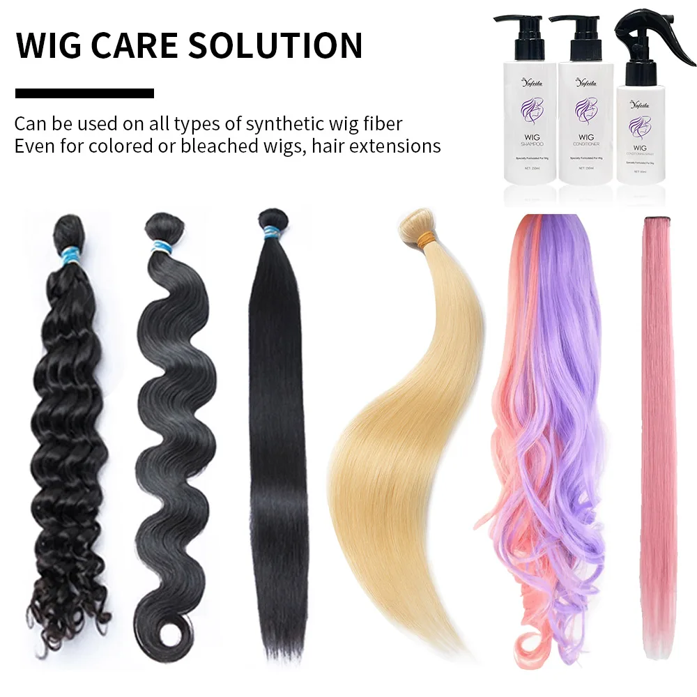 Synthetic Wig Revitalizing Shampoo and Conditioner Private Label Wig Care Products for Synthetic & Human Hair