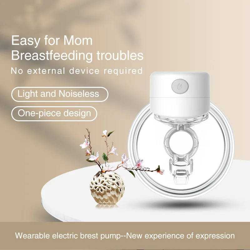 New 2022 Factory Hot Sale Free Sample  Wireless Electric Breast Pump BPA-free Wearable Hands-free Silicone Breast Pump