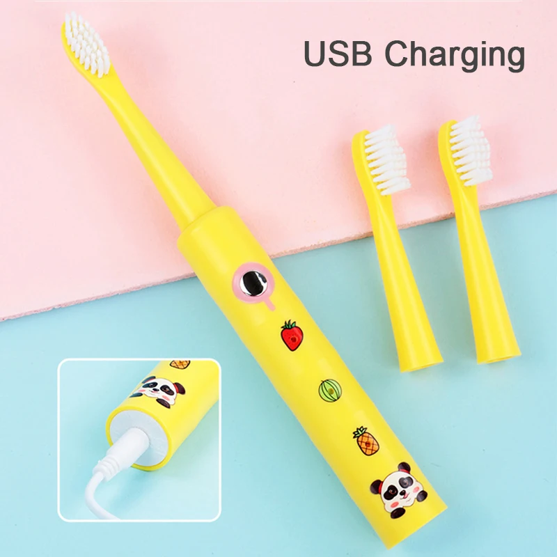 Slim waterproof USB children sonic care kids electric toothbrush brush teeth