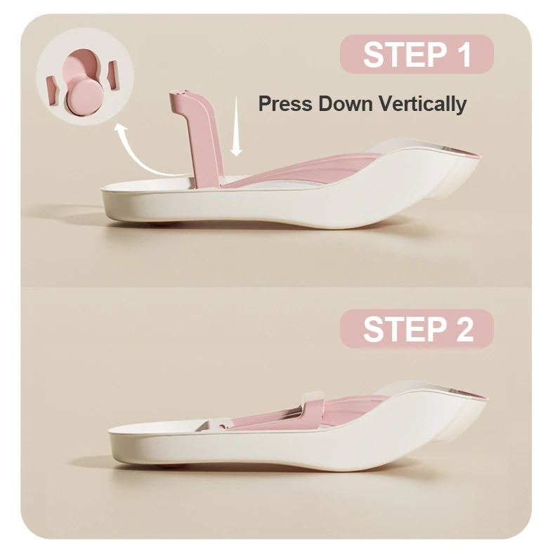 foldable baby bathtub support newborn infant bather portable anti-slip plastic TPE baby bath shower seat with stand