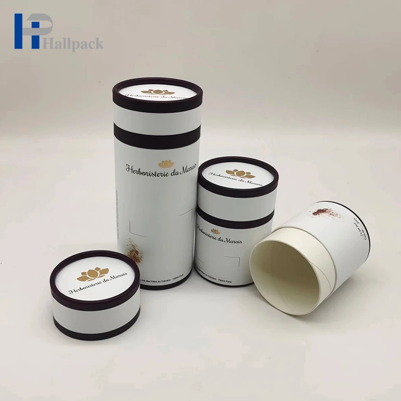 Bio-degradable Food Grade Cardboard Cylinder Box Spice Paper Tube Packaging