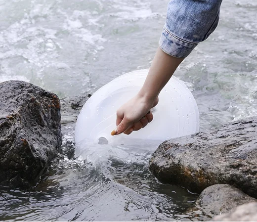 5/10/15L BPA Free Foldable Plastic Water Bucket Ultra Light Transparent Water Container