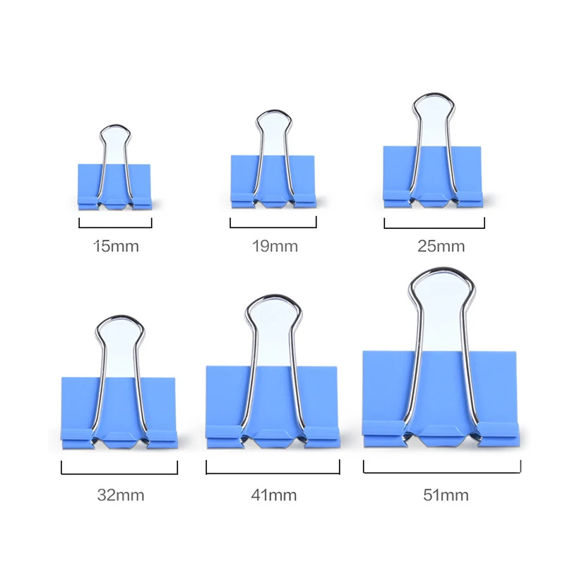 Cute Binder Clips Office Paper Clamps Color Assorted Large Medium Small Long Tail Clip Paper Clip Best Sell Metal Convenient