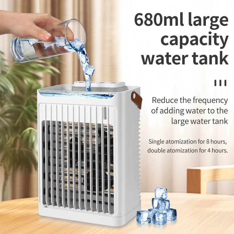 3GOLD Wireless Portable Mini Desktop Air Conditioner Fan Personal Space 3 Wind Speed Cooler Air Cooling Water Fan