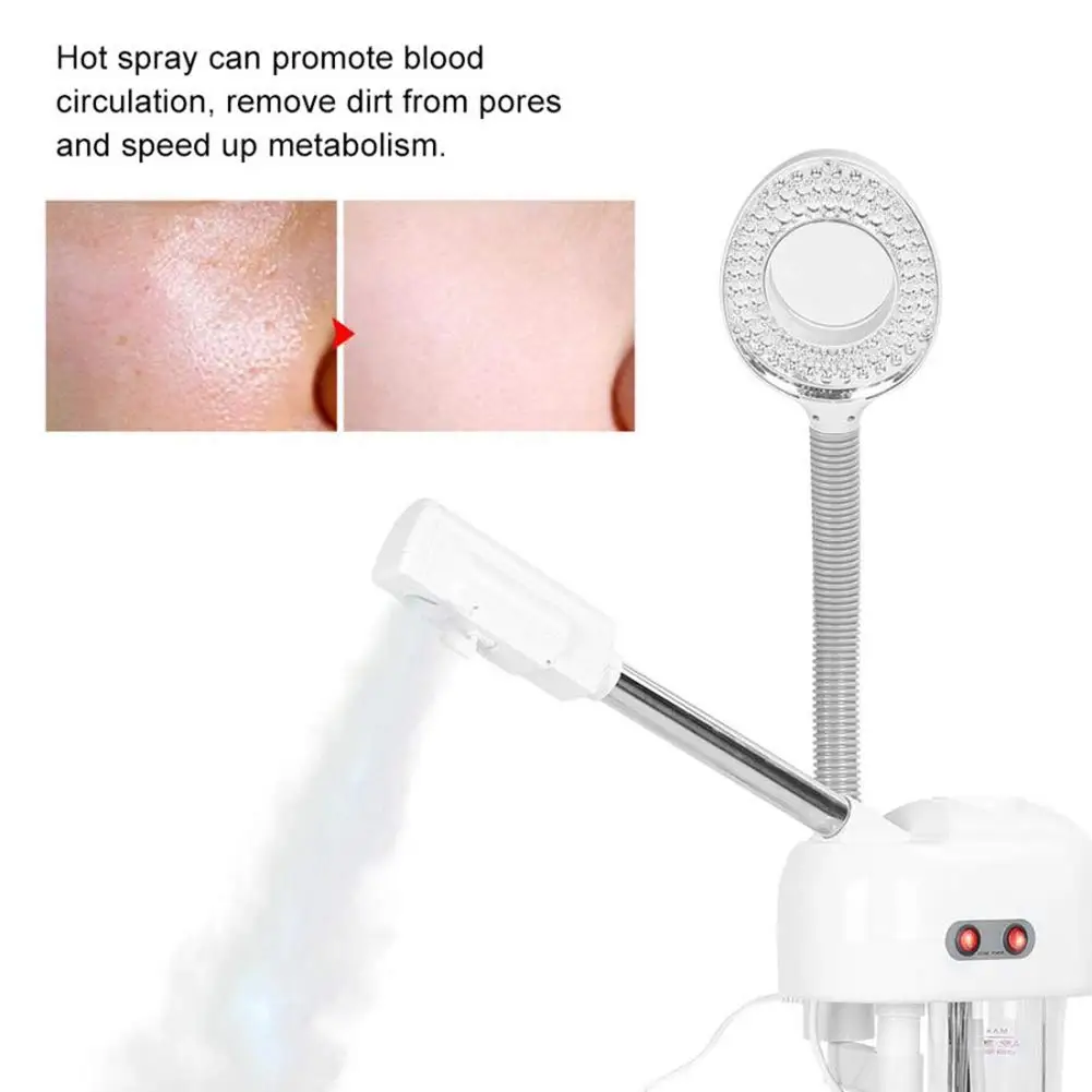 Amazon Hot Selling High Frequency 2 in 1 Ionic Ozone Professional Facial Steamer Machine with Mag Lamp
