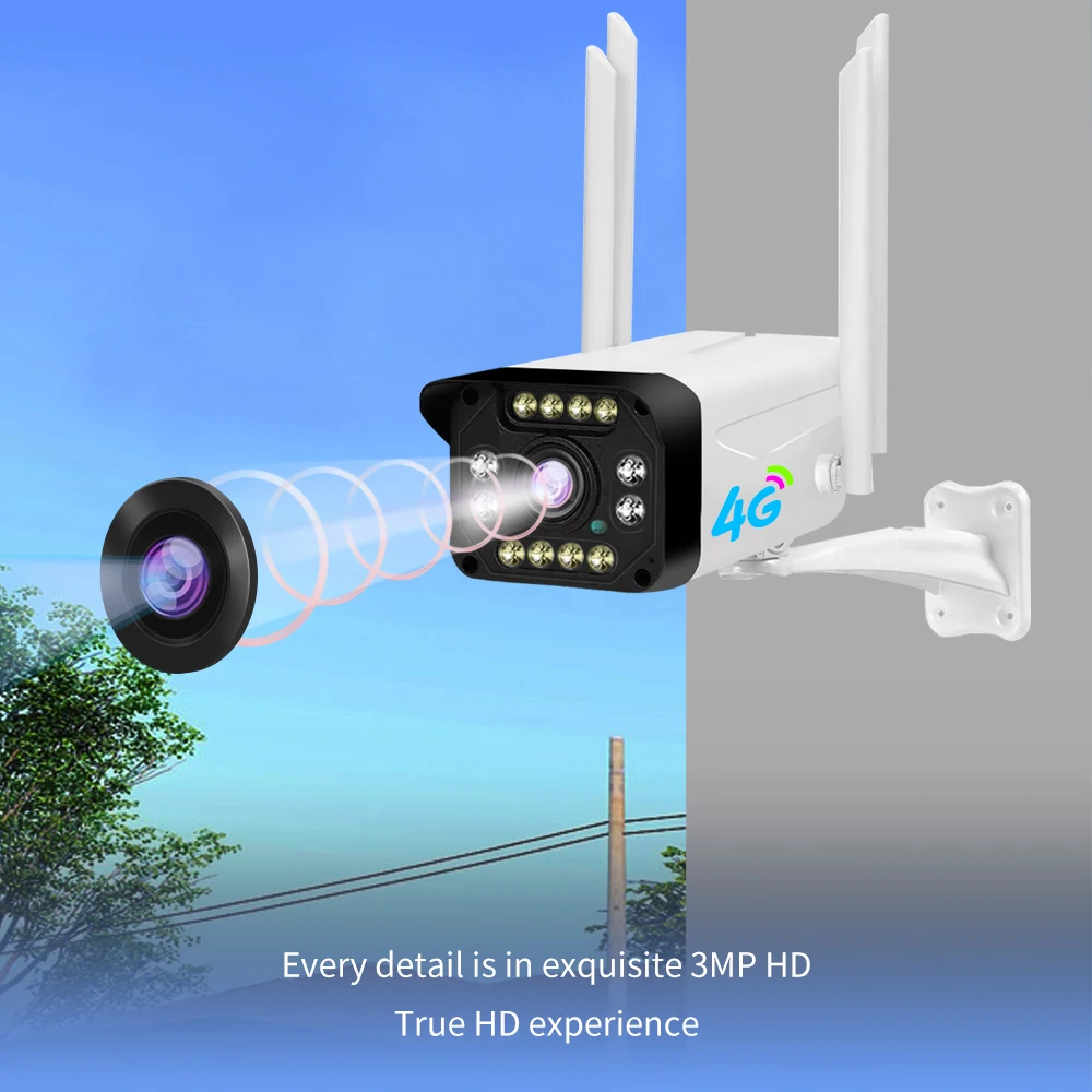 Wholesale Price Cctv Camera 4g Gun Shaped Bullet Camera Exterior 4g Camera V380 Pro