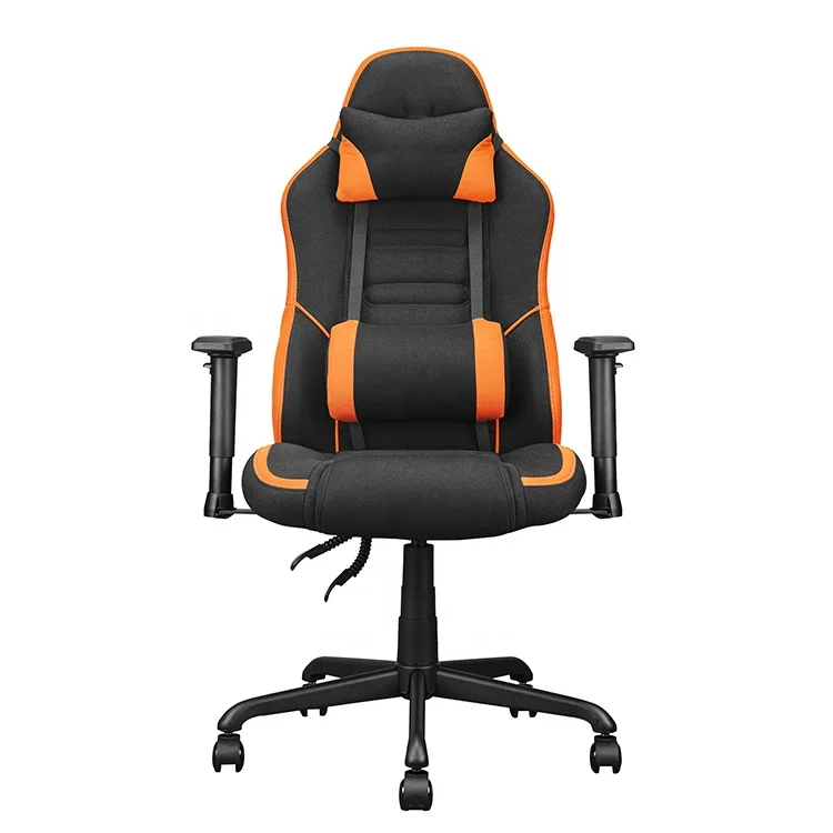 Ultimate Quality Orange Left Right Height Adjustment Reclining Revolving Chair Gaming Chair with 2 Direction Adjustable Armrest