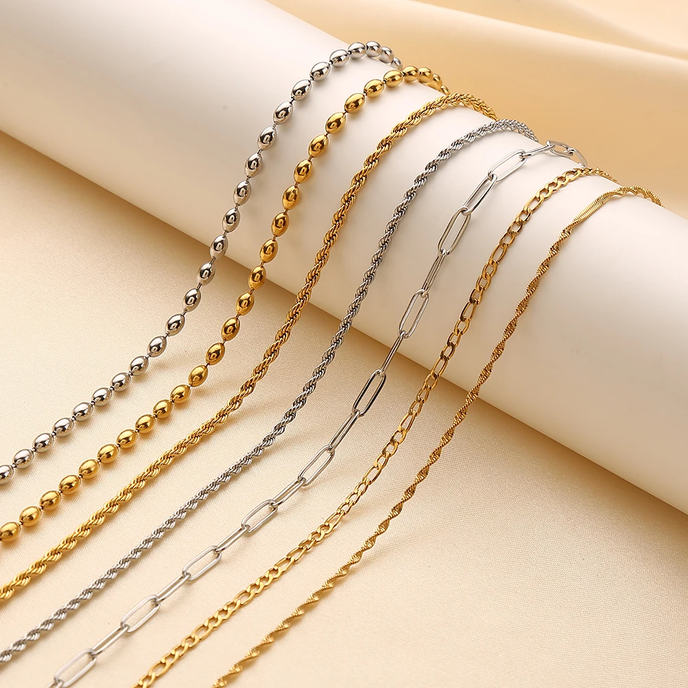 Collares De Acero Inoxidable Por Mayor Fashion Modern Style Women Necklace Jewelry Stainless Steel Girls Necklace Women