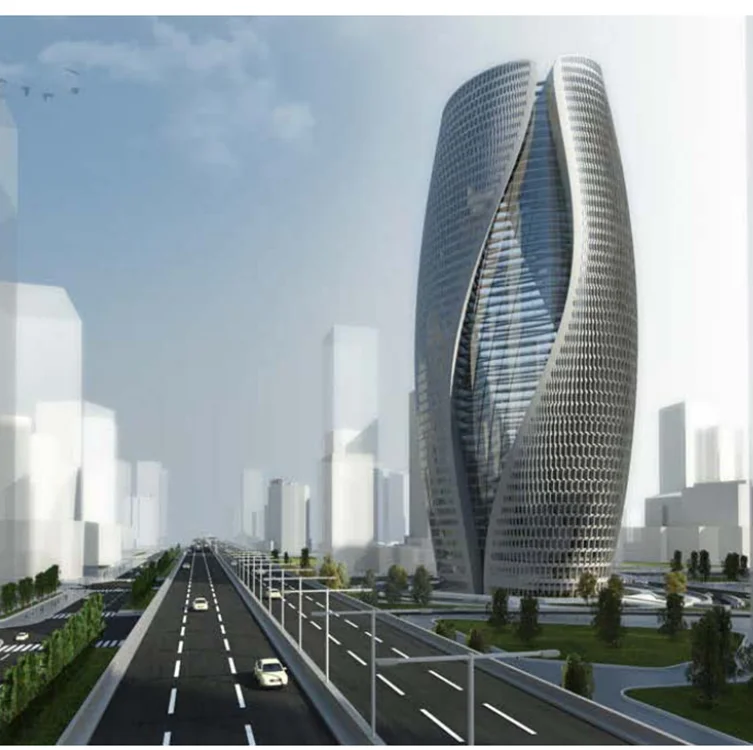 Unique Design Hot Sale School Building Design Plans Curtain Wall Rhino Modeling