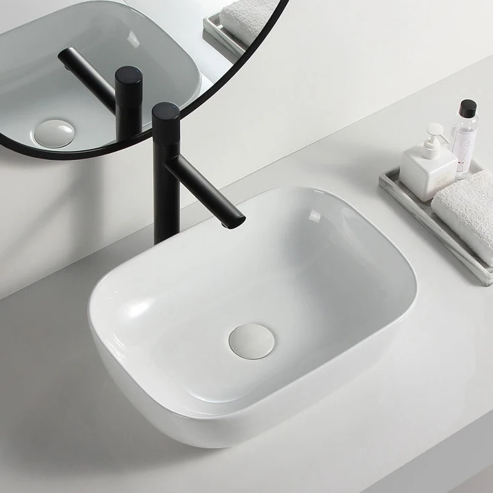 Modern sanitary ware rectangular lavabo ceramic hand wash basin ceramic art basin bathroom sinks