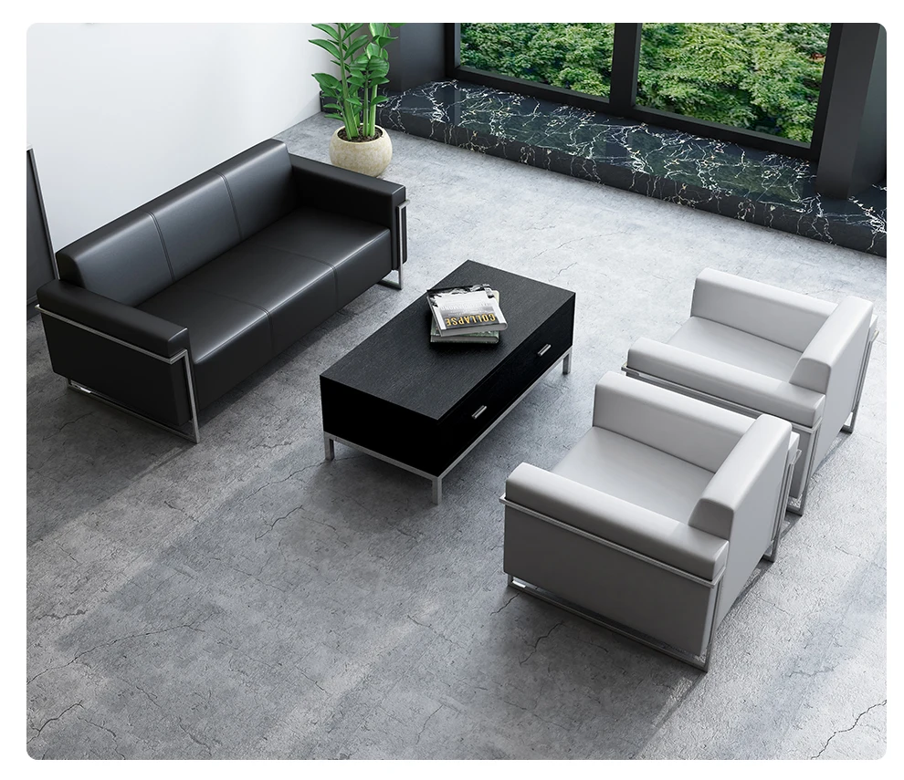 Офисная мебель коммерческий набор диванов для приема роскошные кожаные диваны модульный секционный диван ожидающий гостиной офисный