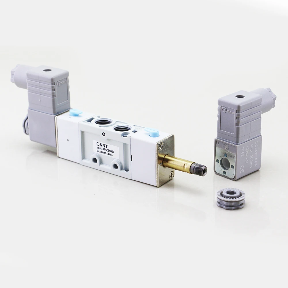 5/2 (Two-Position and Five-Port)  Double Coil Solenoid Valve Pneumatic MVSC 220 4E2 DC24V AC220V Mindman Pneumatic Valve