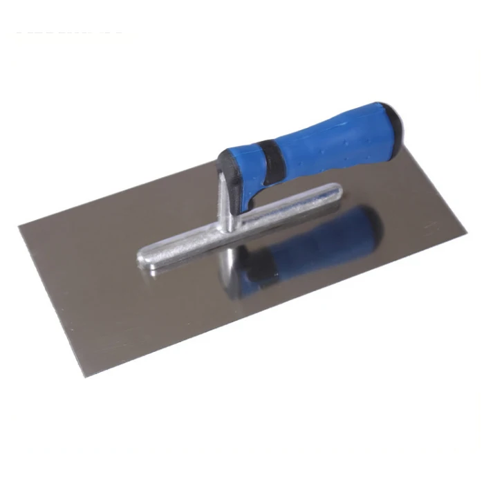 NEWMAN I2027-2 Rubber Handle Stainless Steel Notched Plastering Trowel With Teeth