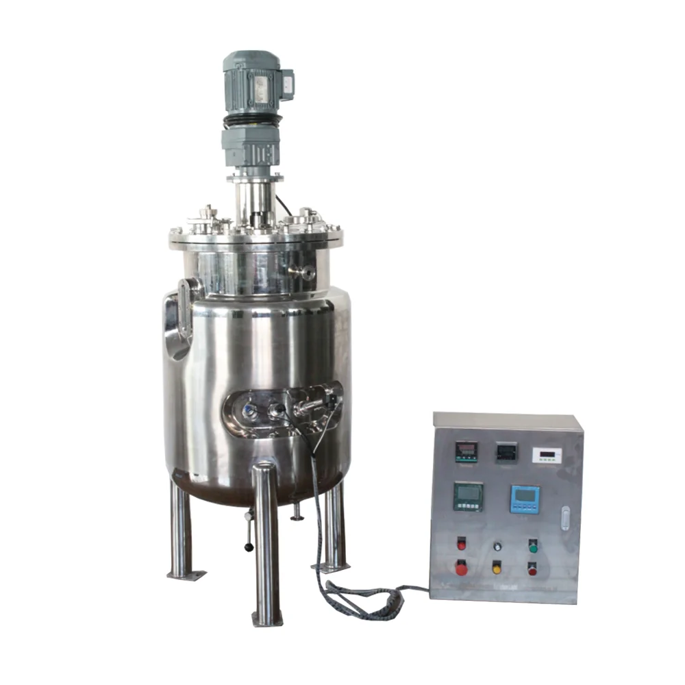 Mechanical Seal Jacketed Reactor Laboratory Microbial Bacterial Fermentation Tank Chemical Industrial Bio Reactor with Blender