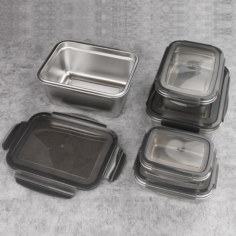 High Quality Stainless Steel Food Container Set Bento Lunch Box Storage Meal Prep Containers