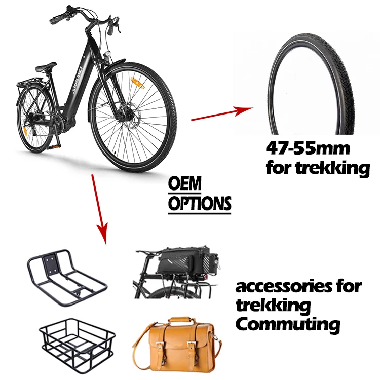 Akkubici electric hybrid city bike manufacturer brand new 700c 28 zoll urban step through e bike electric bicycle eu warehouse