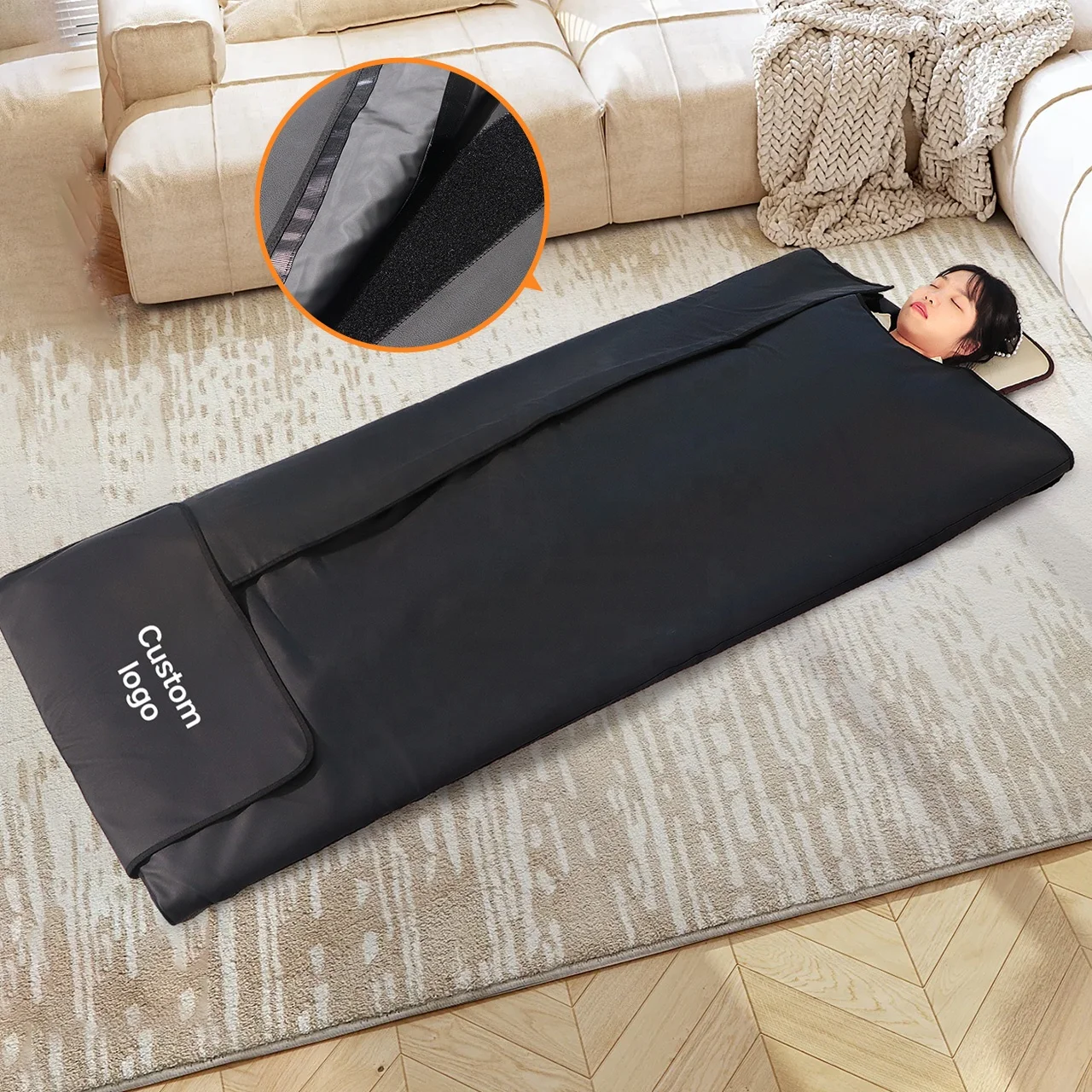 Infrared low EMF sauna blanket detox and slimming weigh loss high quality PU leather waterproof sauna blanket