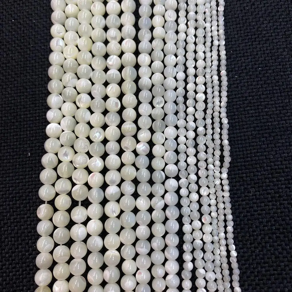 Factory Direct Sales 2/3/4/5/6mm Horseshoe Snail Round Beads for DIY , New Design Natural Sea Shell Beads for Jewelry Making