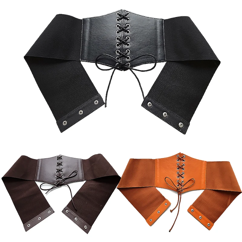Factory Wholesale Women Elastic Belt Lace-up Cinch Belts Tied Corset Slimming Waist Belts