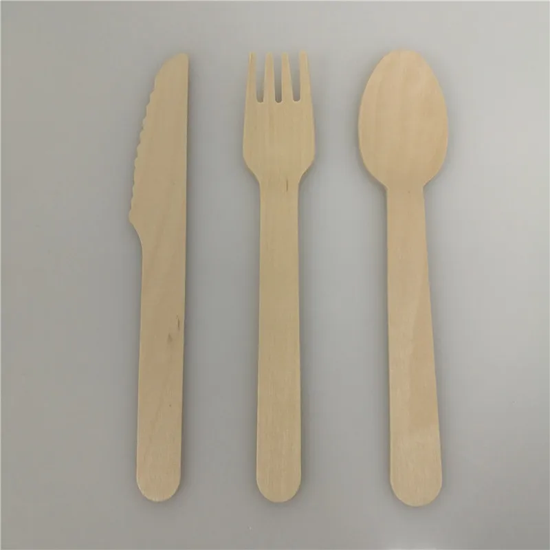 China wholesale 100% biodegradable 140mm disposable wooden flatware