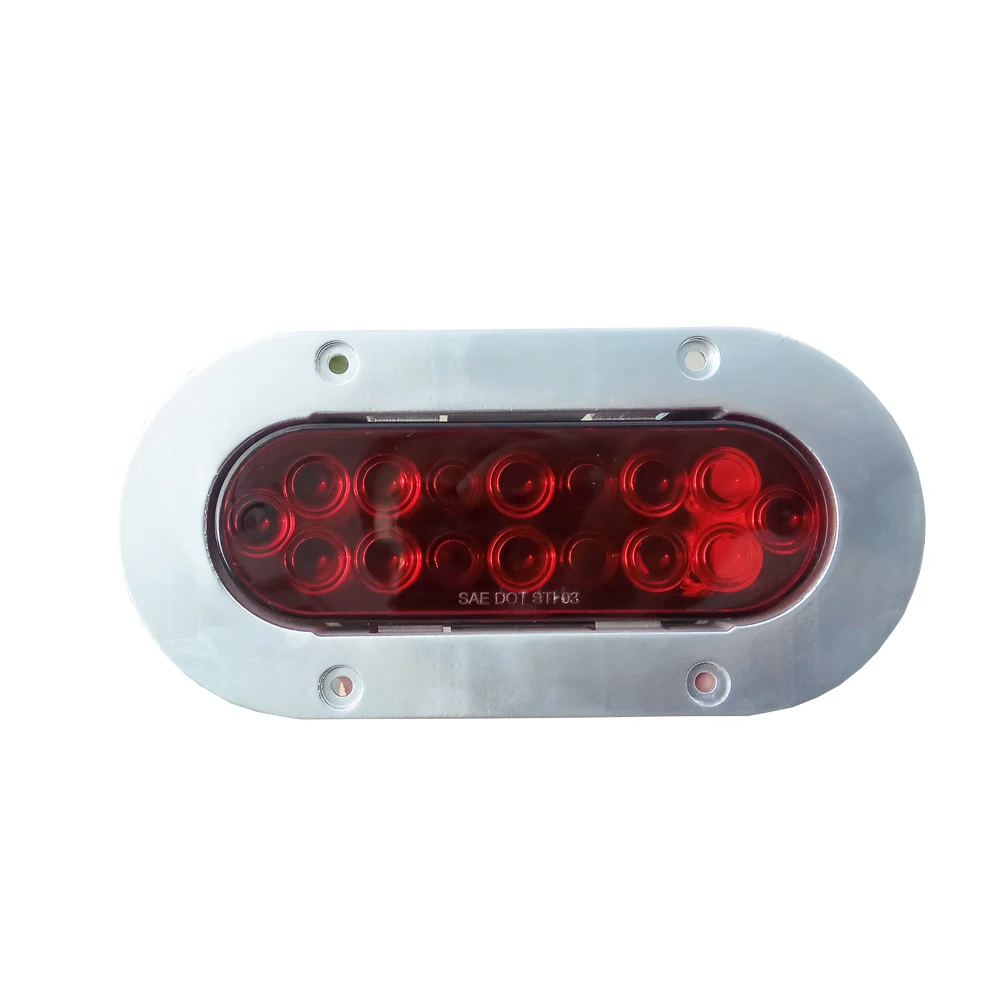 
Car accessories 6inch LED oval tail lights with chromed and SAE DOT for truck lighting systems  (1600171072879)