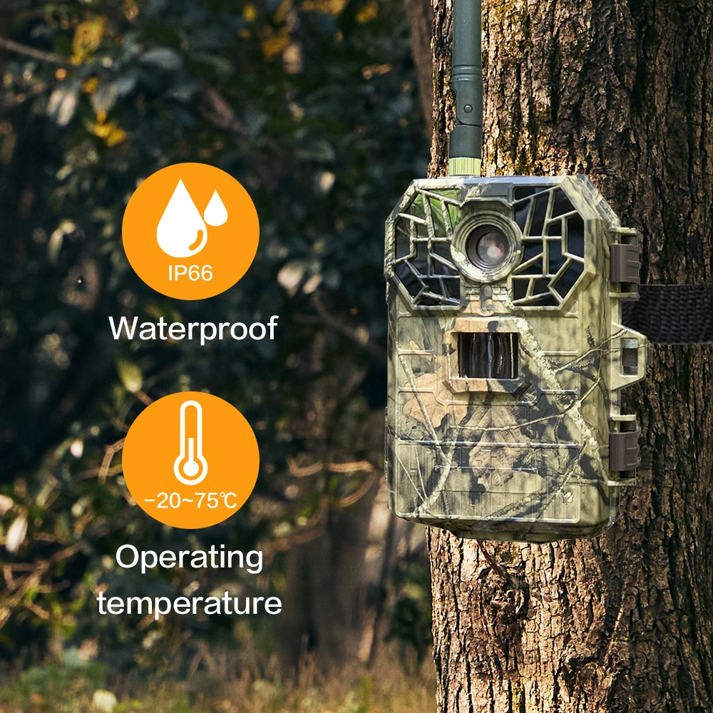 Trail Camera  1080p 24mp Hunting Game Camera 940nm No Glow IR LEDs Gsm Mms Security Surveillance Camera 4g