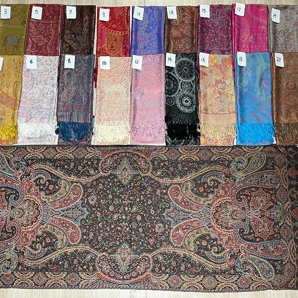 2025 Wholesale Silk Yarn Neck Wear Muffler Scarf New Instant Jacquard Pashmina Rayon Foulard Hjab Autumn Pashminas Scarf