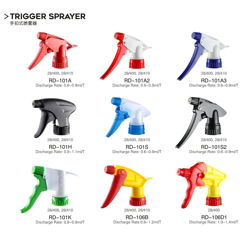 28mm High Quality Cleaning Spray Nozzle Plastic Trigger Sprayer With Auto Vent Hole RD-101A