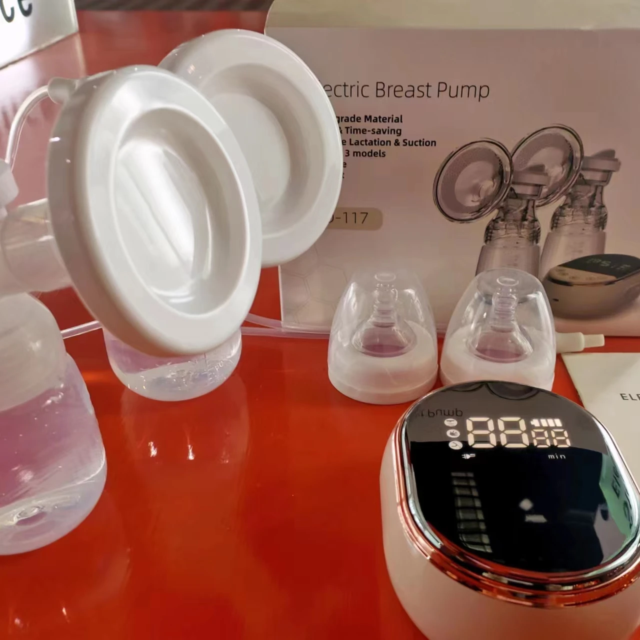 Top Sale Ergonomic Design Best Affordable Silicone Manual Breast Pump Baby Milk Double Breast Pump