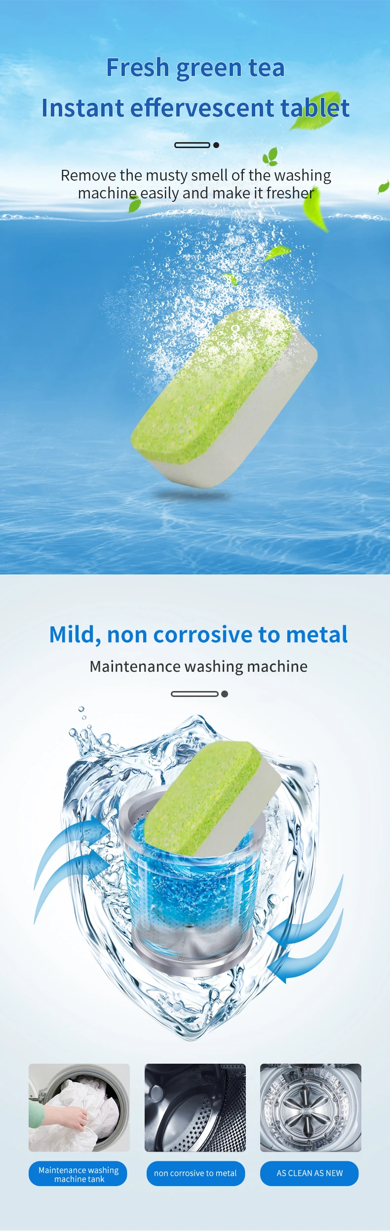 2023 Good quality factory directly detergent powder washing machine cleaning tablets
