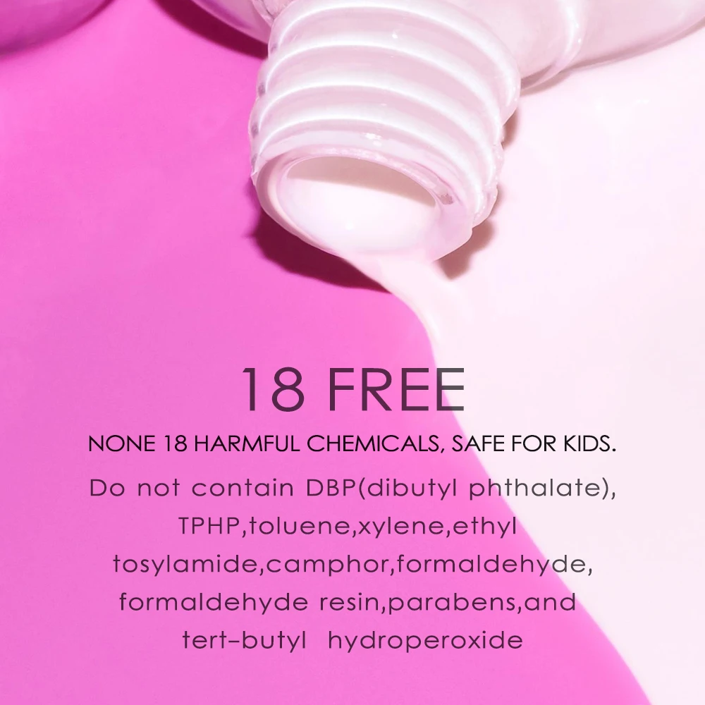 Professional Permanent halal Nail Polish 210 Colors Water-Based Low Odor Peel-off 18-Free Kids Nail Polish Glossy Shine