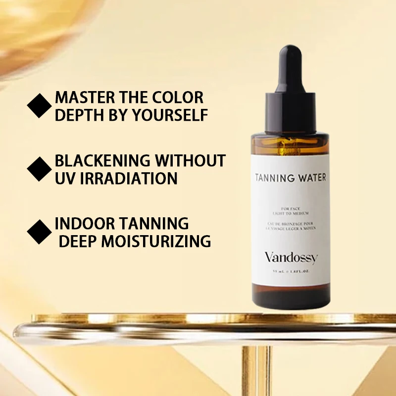 Private Label Toxin-Free Face and Body Tanning Oil Moisturizing Bronzing Drops for Fake Tan Add to Lotion Drop-in