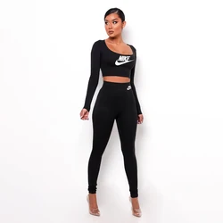 Весна-Осень 2021, женские повседневные спортивные костюмы Nike, спортивный костюм, Модные дышащие комплекты для бега, спортивная одежда