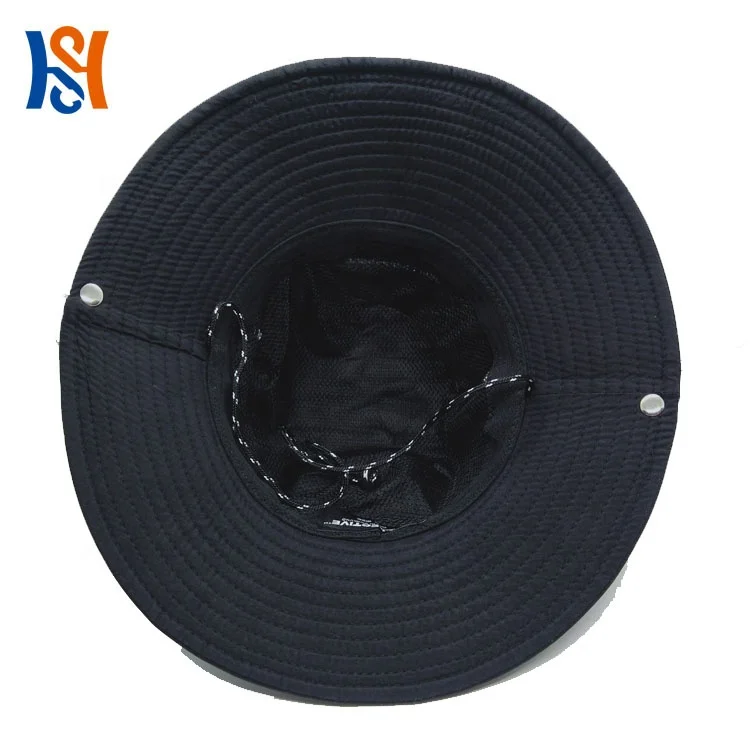 Custom Embroidery 100% polyester Nylon Quickly Dry Bucket Hat With Metal Buckle And Reflective Strap Fisherman Bucket Cap