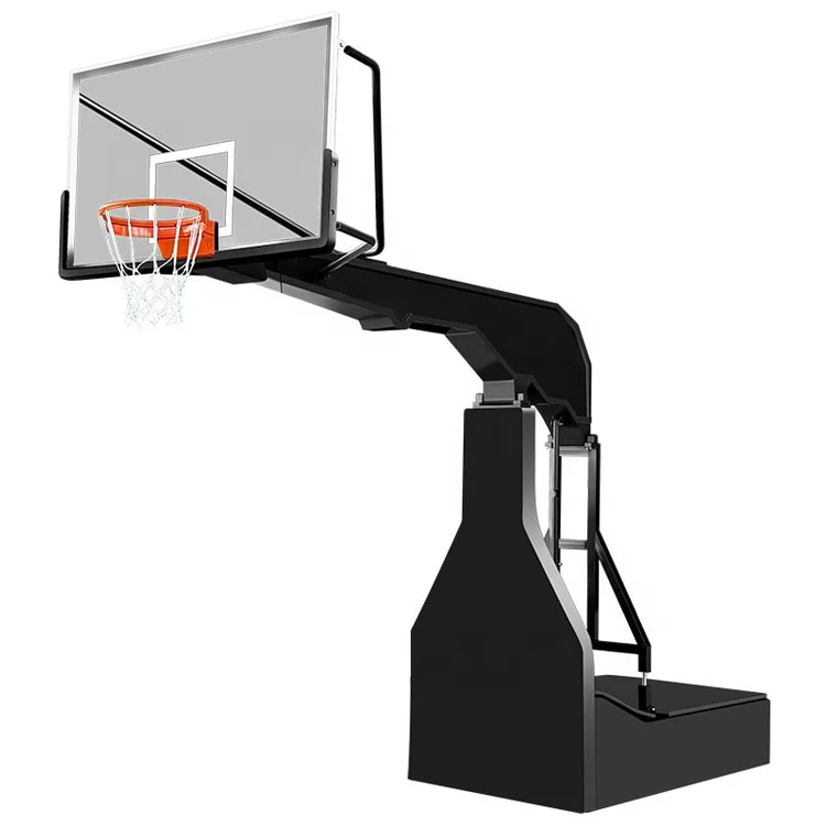 Competition Level Club Movable Folding Adult Basketball Goal Stand Electro Hydraulic Basketball Backstop