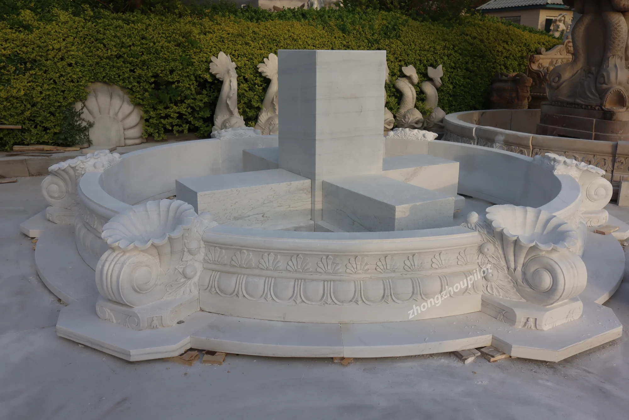 Garden Stone Decor Large Outdoor Marble Water Fountain Sculpture for Sale